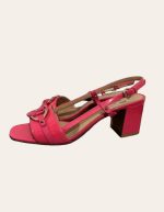 Valentino V Logo Block Heel SZ 37