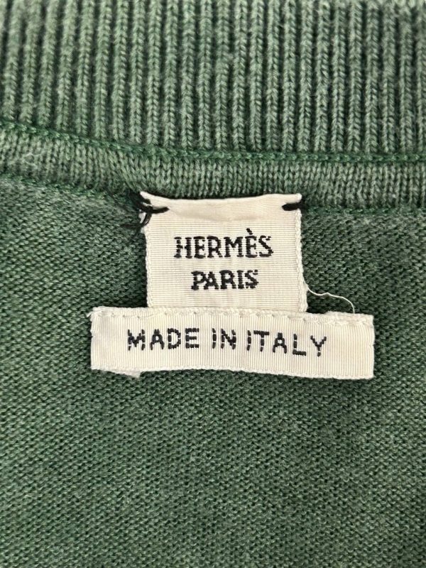 Hermes Silk Long Sleeve Twillaine Sweater
