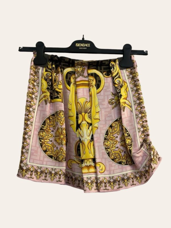 Versace X Fendi Fendace Silk Skirt