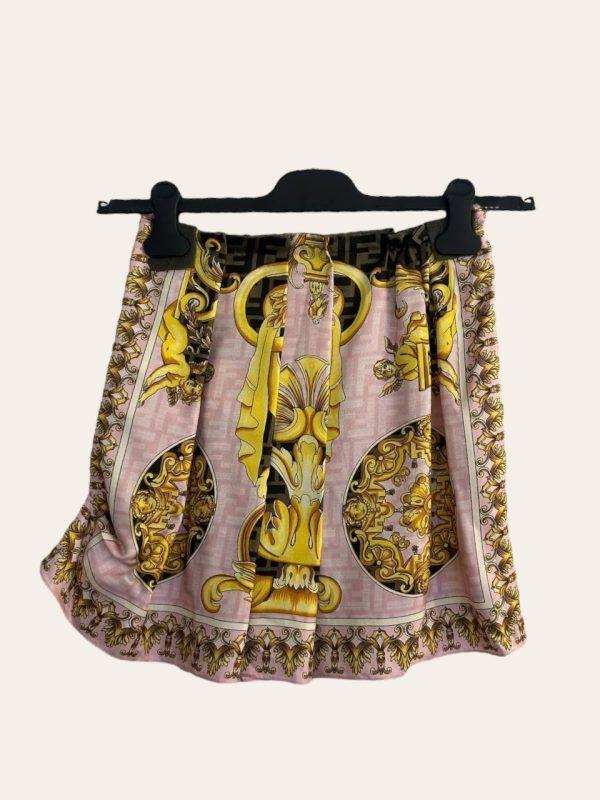 Versace X Fendi Fendace Silk Skirt