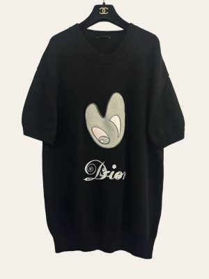Dior X Kenny Scharf Embroidered Logo Top