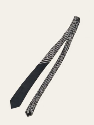 Dior Striped Oblique Silk Tie