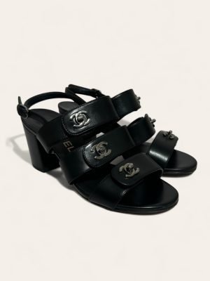Chanel Turnlock Heel SZ 36