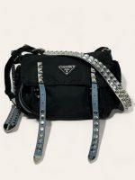 Prada Nylon Stud Crossbody Bag