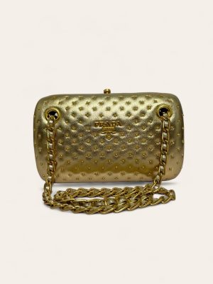Prada Gold Chain Clutch