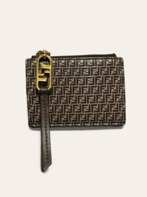 Fendi Monogram Notes & Coin Trifold Wallet
