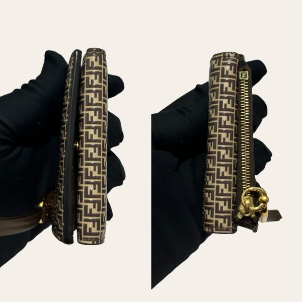 Fendi Monogram Notes & Coin Trifold Wallet