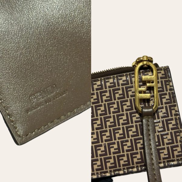 Fendi Monogram Notes & Coin Trifold Wallet
