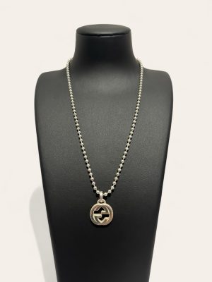 Gucci Interlocking Silver Necklace