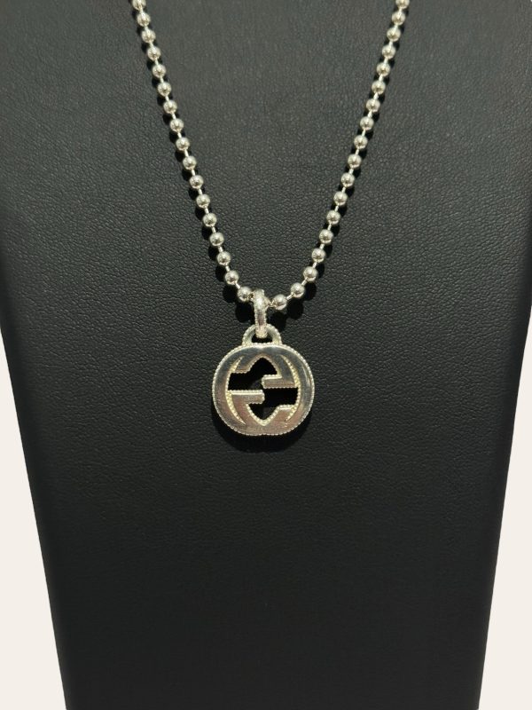 Gucci Interlocking Silver Necklace
