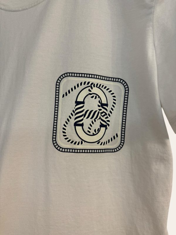 Hermes Micro Cande 90 Blanc T-Shirt