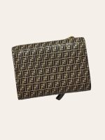 Fendi Monogram Notes & Coin Trifold Wallet