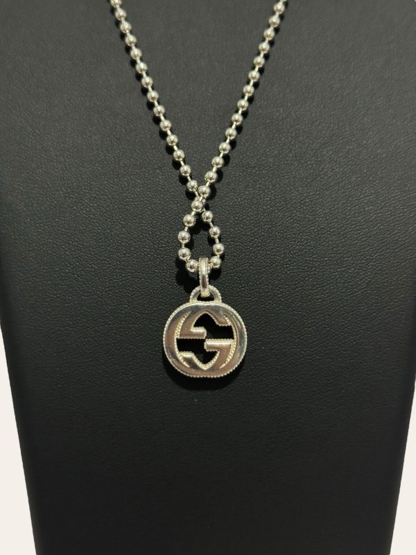Gucci Interlocking Silver Necklace