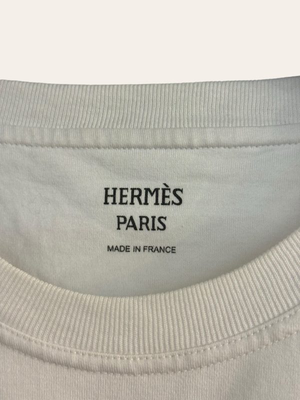 Hermes Micro Cande 90 Blanc T-Shirt
