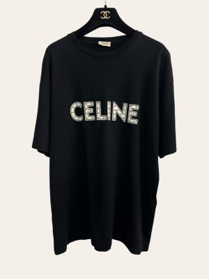 Celine Logo Stud T-Shirt