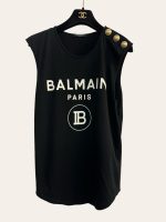 Balmain Logo Sleeveless T-Shirt