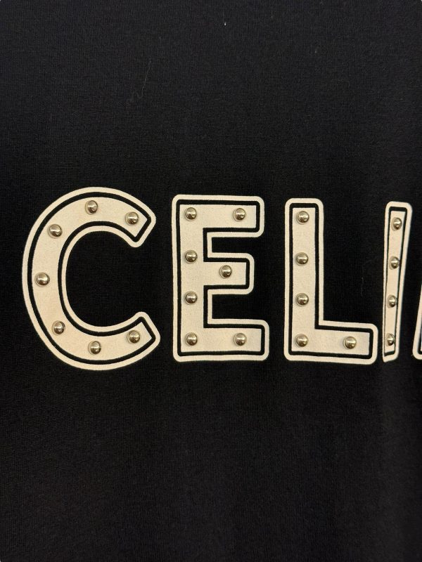 Celine Logo Stud T-Shirt