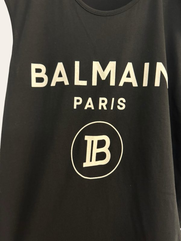 Balmain Logo Sleeveless T-Shirt
