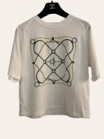 Hermes 'Figure Artistique' Cropped T-Shirt