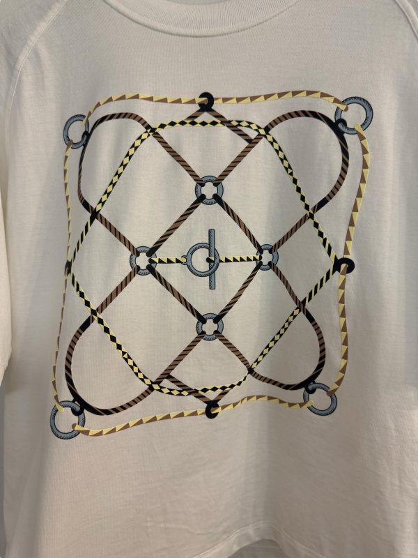 Hermes 'Figure Artistique' Cropped T-Shirt