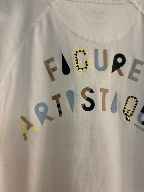 Hermes 'Figure Artistique' Cropped T-Shirt