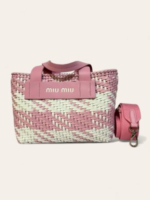 Miu Miu Leather Woven Bag