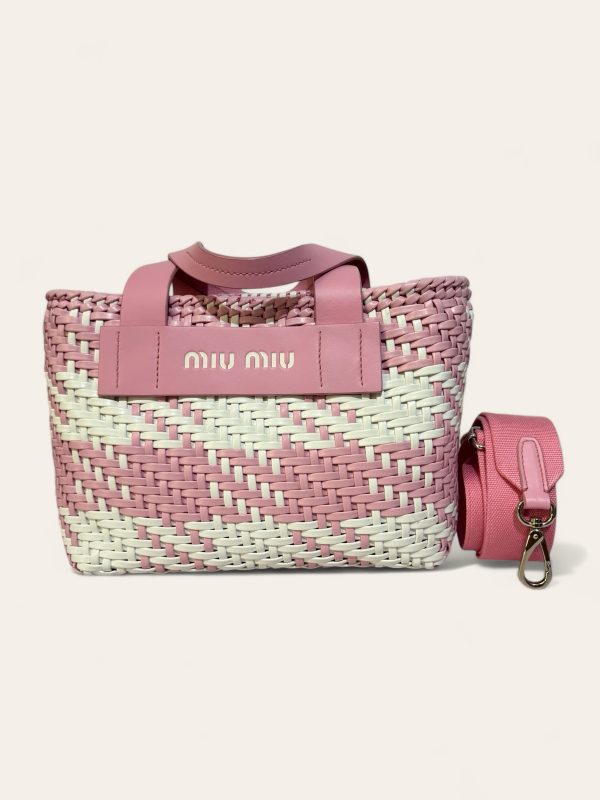 Miu Miu Leather Woven Bag
