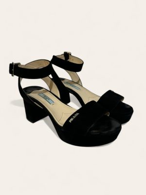 Prada Block Heel Sandal Size 35.5
