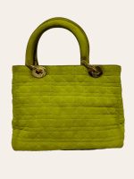 Lady Dior Green Top Handle in Nylon