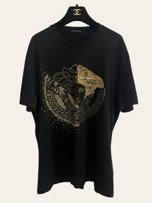 Versace Medusa Crystal Stud T-Shirt