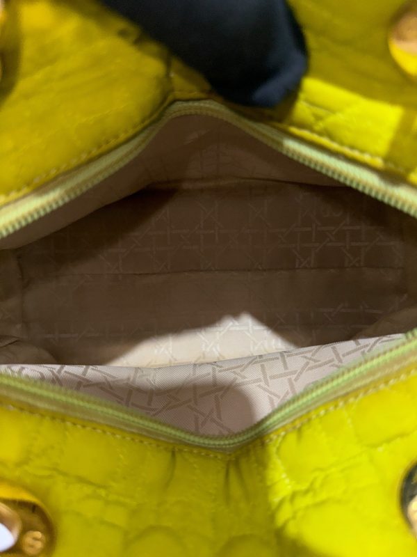 Lady Dior Green Top Handle in Nylon