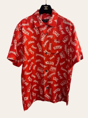 Louis Vuitton Silk Logo Oversized Shirt