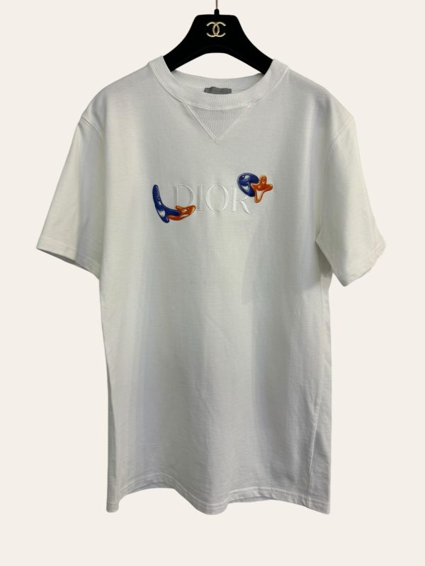 Dior X Kenny Scharf Embroidered Logo T-Shirt