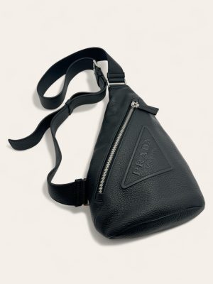 Prada Vitello Daino Logo Crossbody Bag
