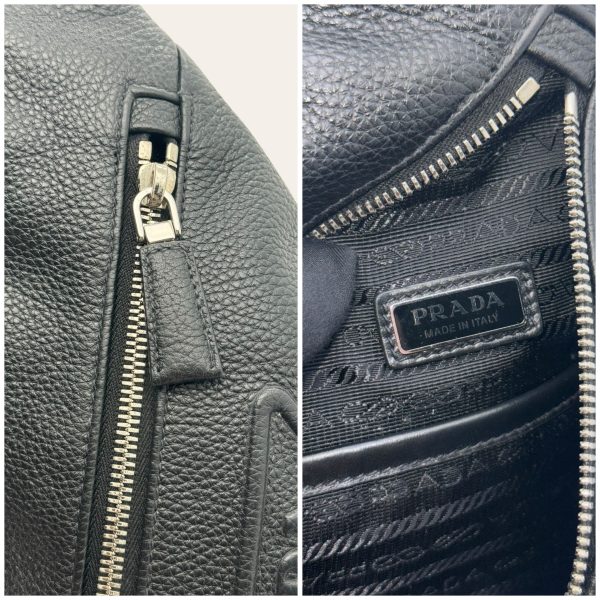 Prada Vitello Daino Logo Crossbody Bag