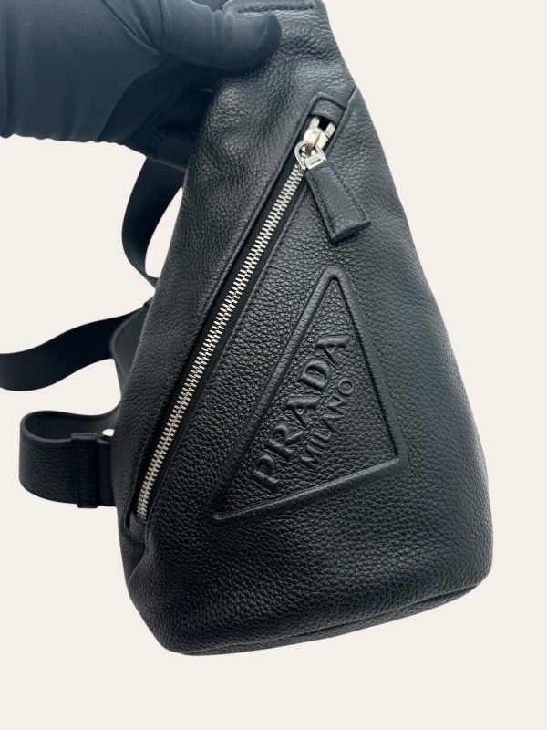 Prada Vitello Daino Logo Crossbody Bag