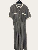 Celine Pleated Silk Dress