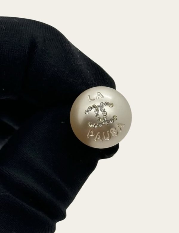 Chanel La Pausa Pearl Rhinestone Earring