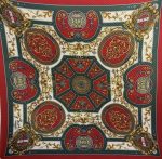 Hermes Pleated Silk Scarf