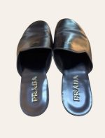 Prada Brushed Leather Slippers Size UK 7 / EU 41