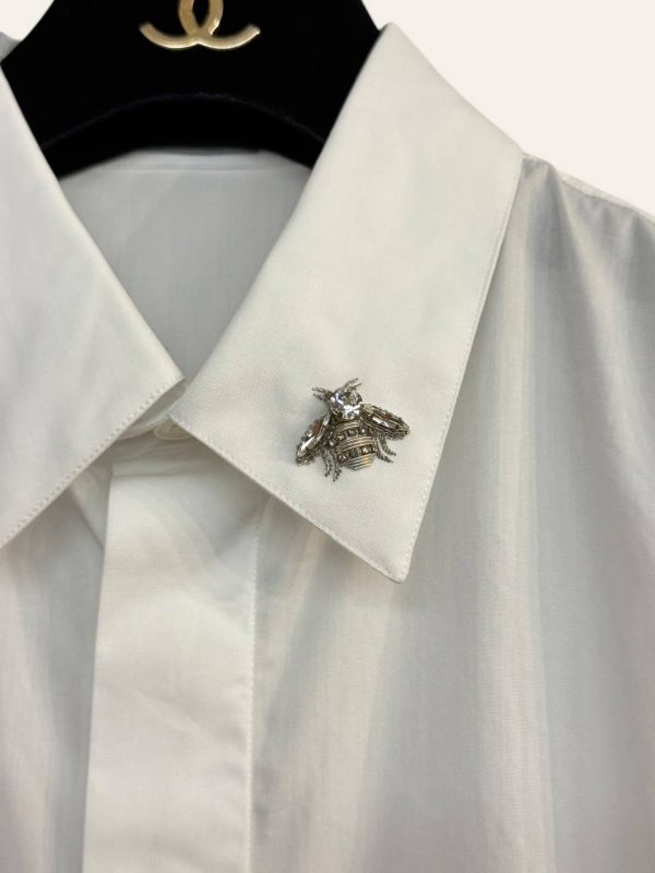 Dior Shirt with Embroidered Bee Jewel