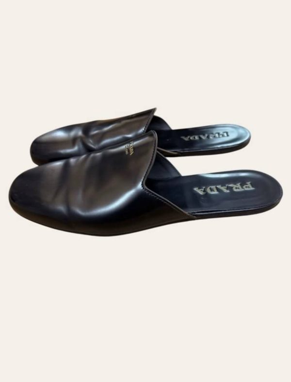 Prada Brushed Leather Slippers Size UK 7 / EU 41