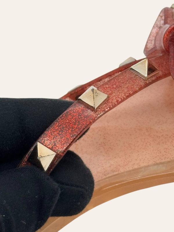Valentino Rockstud Rubber Slides Size 37