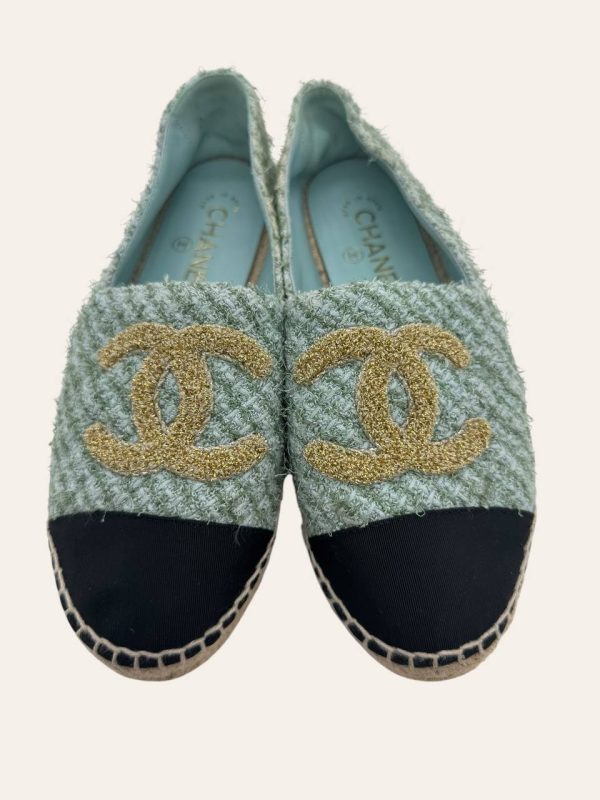 Chanel Tweed Espadrilles Size 37