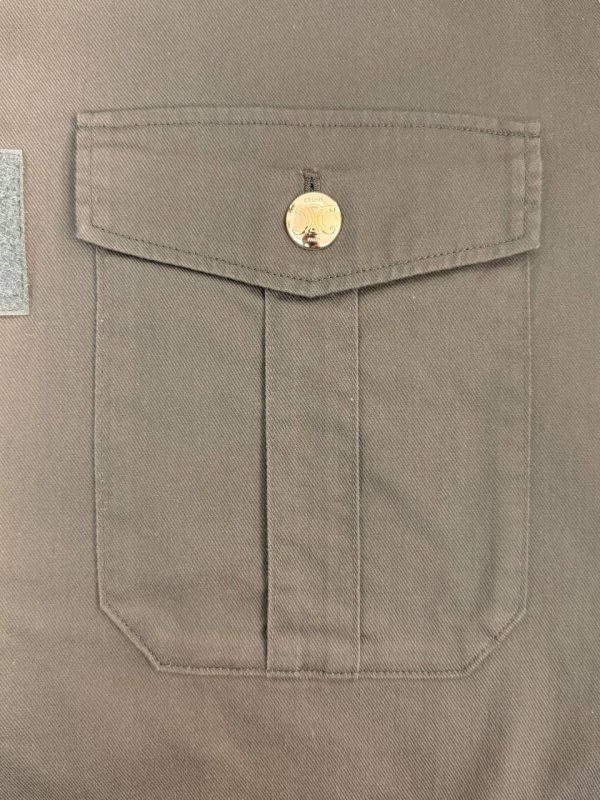 Celine Triomphe Military Cropped Shirt