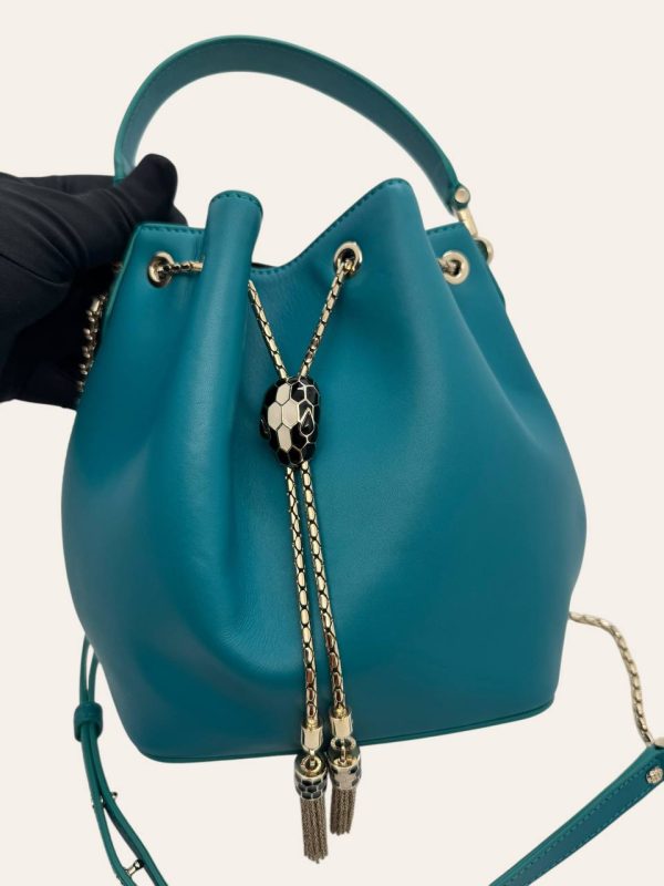 Bvlgari Serpenti Forever Drawstring Bucket Bag