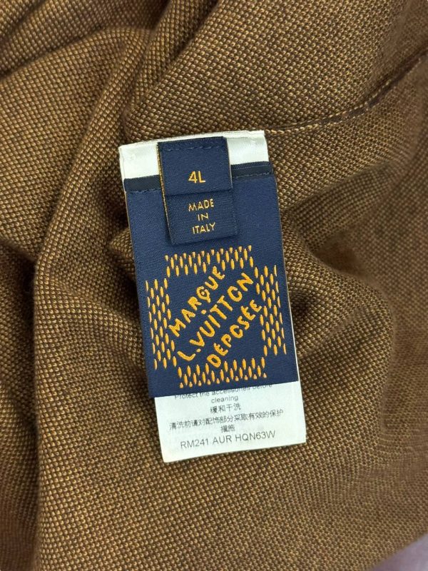 Louis Vuitton Damier Short-Sleeves Crewneck with LV Crystal Patch