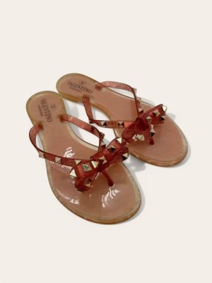 Valentino Rockstud Rubber Slides Size 37
