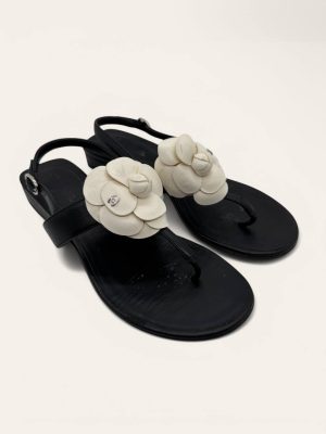 Chanel Camellia Sandal Size 36.5