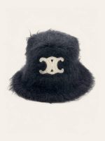 Celine Triomphe Bucket Hat in Brushed Mohair